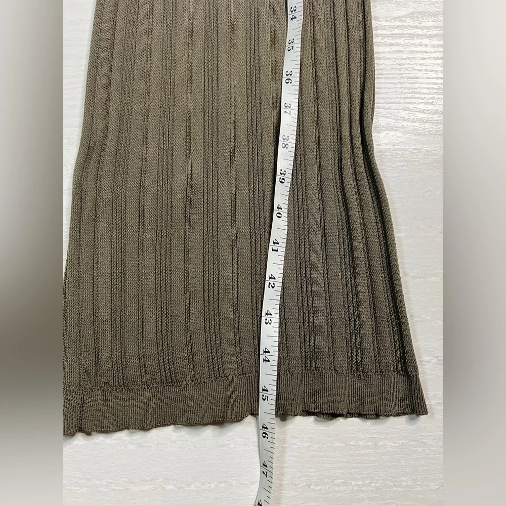 REMAIN Birger Christensen Gere Rib Knit Midi Dress Womens Small Green - Picture 7 of 11